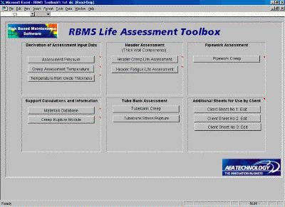 RBMS.Toolbox: Module Selection Screen